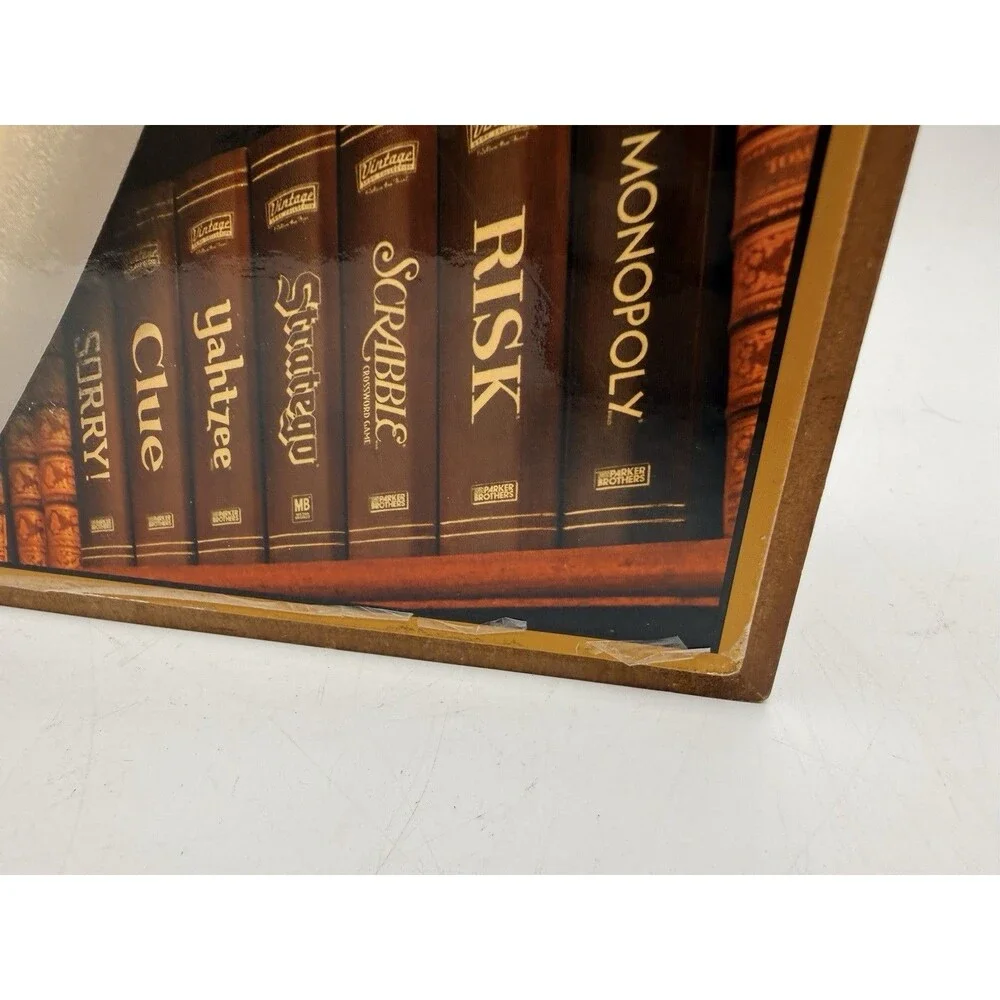 MONOPOLY Vintage Game Collection Wooden Bookshelf Board Hasbro 42749 : COMPLETE